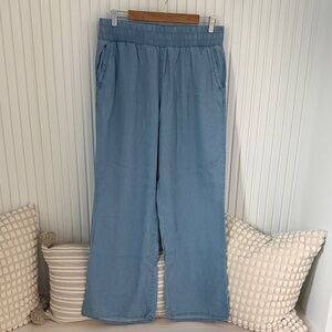 Light Blue Wide-Leg Pants